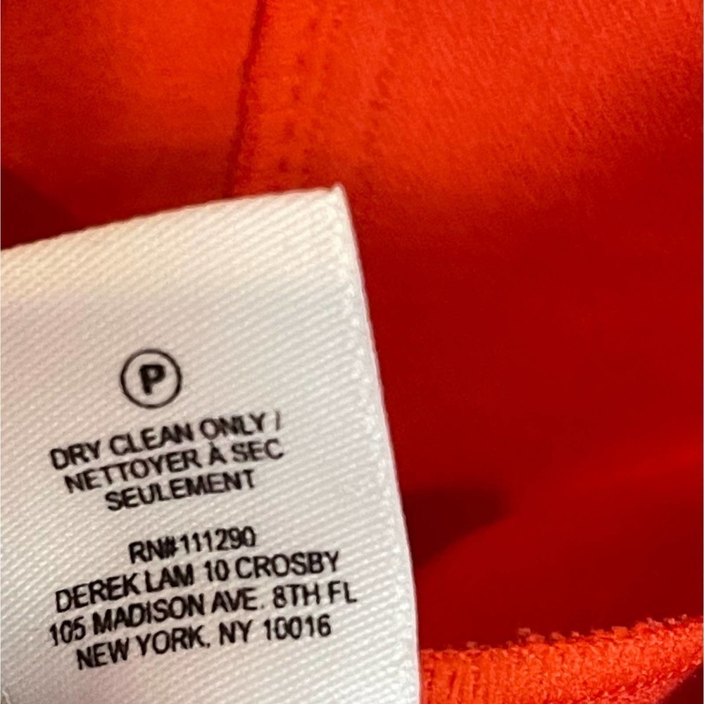 Derek Lam 10 Crosby Paneled Back Cut Out Fit-and-Flare Dress Bright Coral Size 0 - Picture 8 of 10